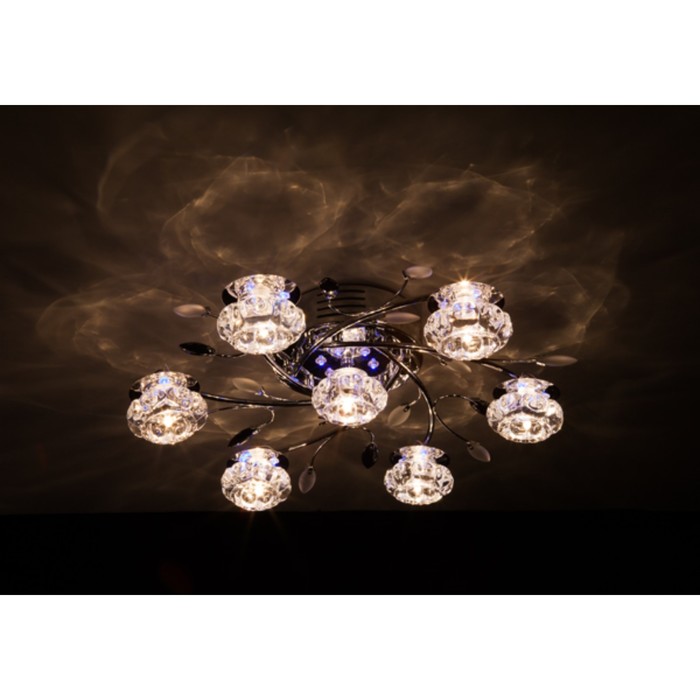 Люстра Irma 7x20Вт G4 хром 53x53x12см