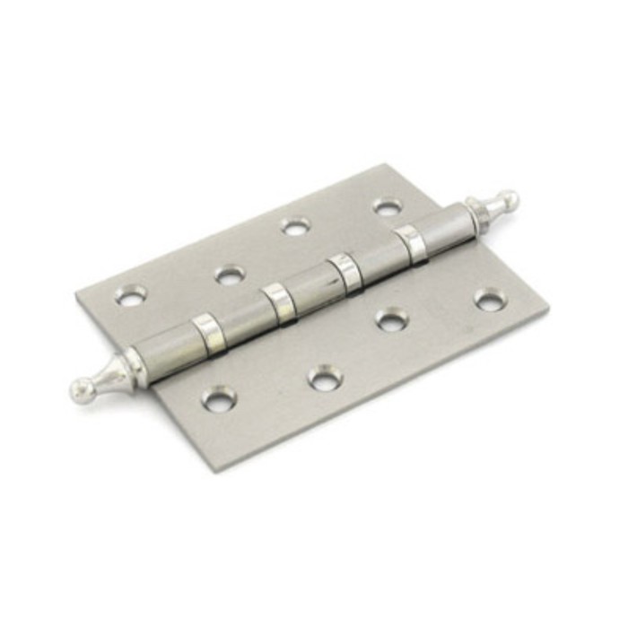 Петля дверная RENZ 100-4BB СH SN, 100х75 мм, 4 подшипника, цвет матовый никель