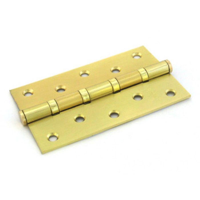Петля дверная RENZ 125-4BB FH SВ, 125х75 мм, 4 подшипника, цвет матовая латунь