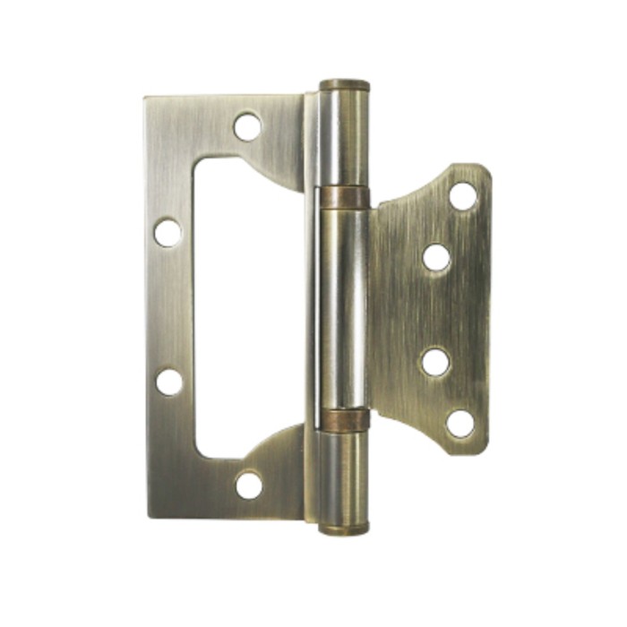 Петля накладная "АЛЛЮР" 100x80 2BB AB усиленная, без врезки, 2.5 мм, цвет ст.бронза