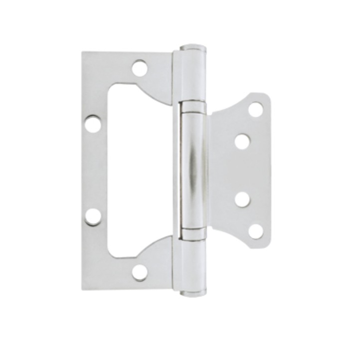 Петля накладная "АЛЛЮР" 100x80 2BB CP усиленная, без врезки, 2.5 мм, цвет хром