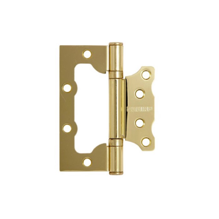 Петля накладная "АЛЛЮР" 100х75 2BB BP, без врезки, 2.5 мм, цвет латунь