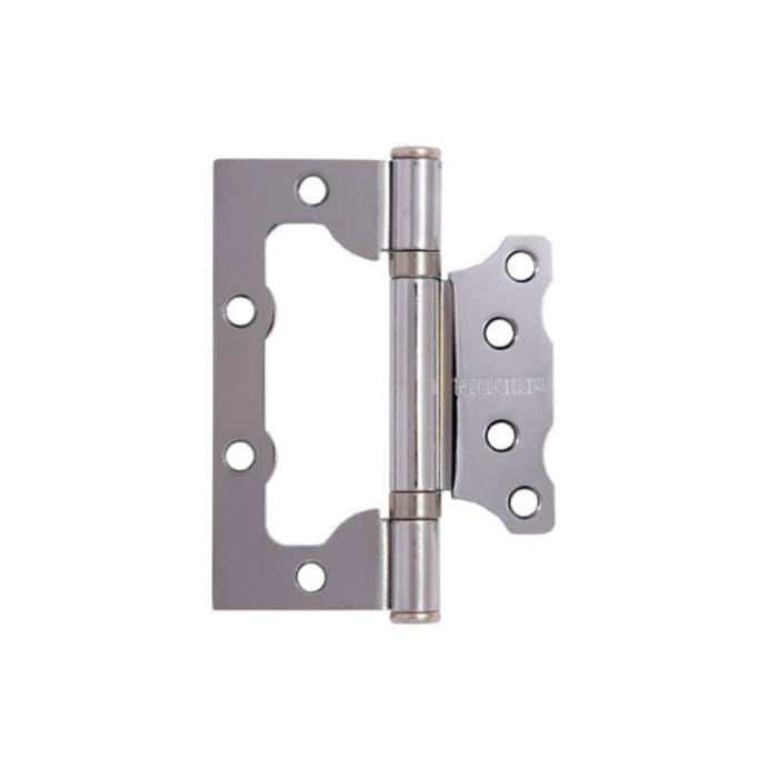 Петля накладная "АЛЛЮР" 100х75 2BB CP, без врезки, 2.5 мм, цвет хром