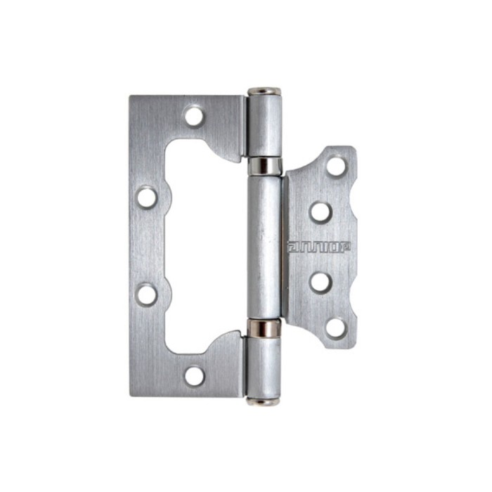 Петля накладная "АЛЛЮР" 100х75 2BB SCP, без врезки, 2.5 мм, цвет матовый хром