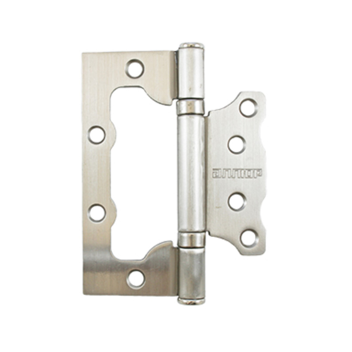 Петля накладная "АЛЛЮР" 100х75 2BB SNP, без врезки, 2.5 мм, цвет матовый никель