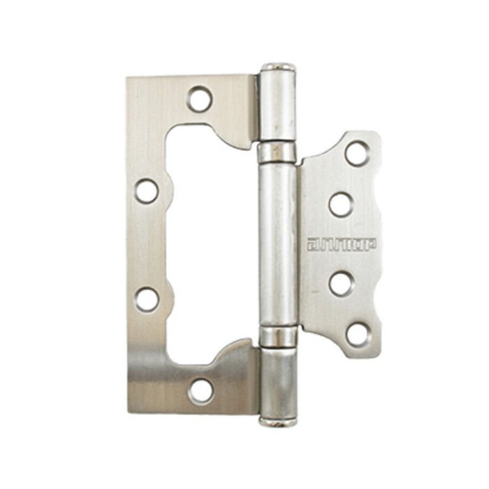 Петля накладная "АЛЛЮР" 100х75 2BB SNP, без врезки, 2.5 мм, цвет матовый никель