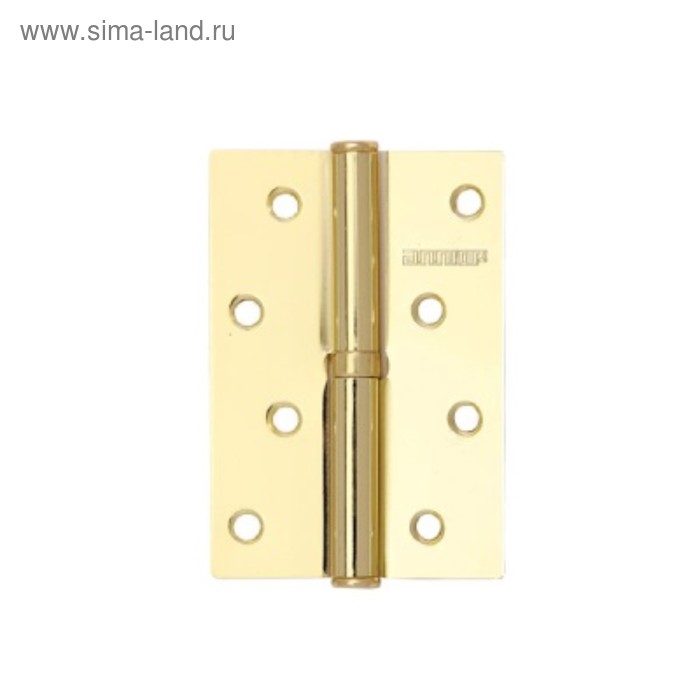 Петля дверная АЛЛЮР 2543 L1-LH-1BB-BP, 100х70 мм, левая, цвет латунь, 2 шт.