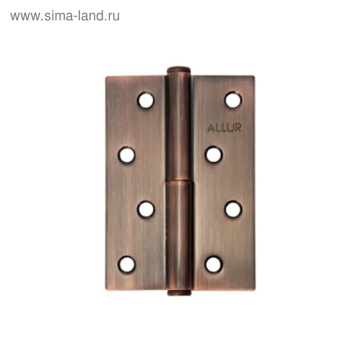 Петля дверная АЛЛЮР 2543 L1-LH-AC, 100х70 мм, левая, цвет медь, 2 шт.