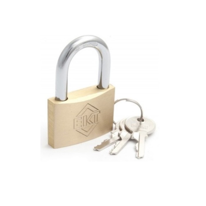 Замок навесной ЕКТ C d=152573, 63 мм, блистер, цвет латунь
