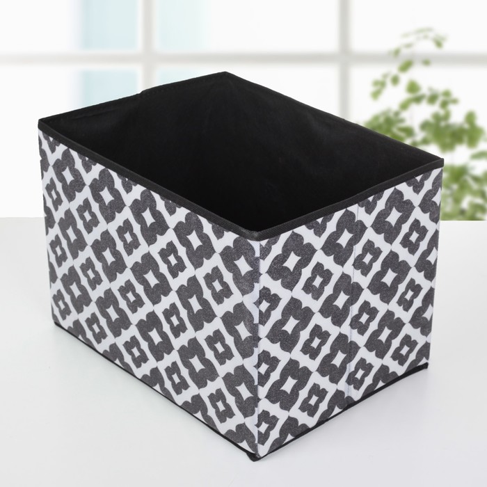 Короб для хранения «Вензель», цвет чёрно-белый