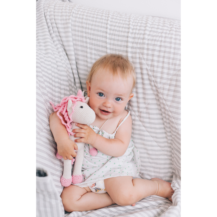 Наборы для вязания амигуруми: Мягкая игрушка «Единорожка Рокси», 10 х 4 х 14 см