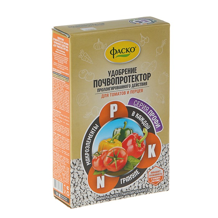 Удобрение минеральное сухое Фаско Почвопротектор для томатов и перцев, гранулированное, 1 кг 34444
