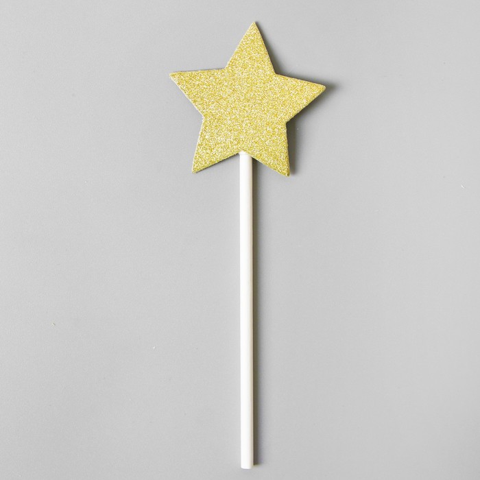 Топпер "Звёздочка", цвет золото, (набор 6 шт)