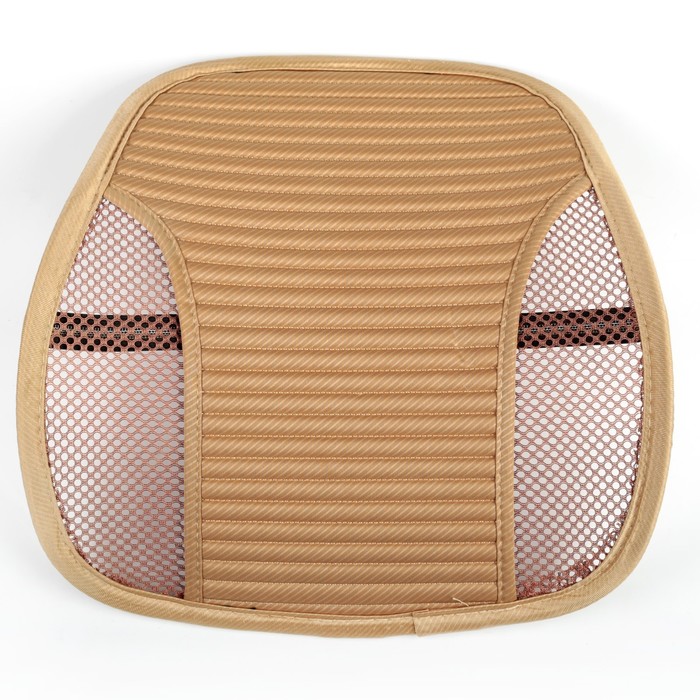 Ортопедическая накидка на сиденье усиленная, со вставками, 38 x 39 см, бежевый