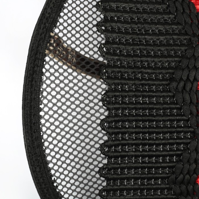 Ортопедическая накидка на сиденье усиленная, рисунок ромб, черная, 38 x 39 см