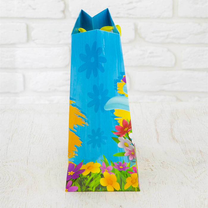 Пакет ламинат вертикальный СМЕШАРИКИ "С Днем Рождения, друг!", 23 х 27 х11,5 см