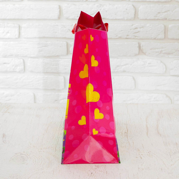 Пакет ламинат вертикальный СМЕШАРИКИ "Для самой красивой!", 23 х 27 х11,5 см