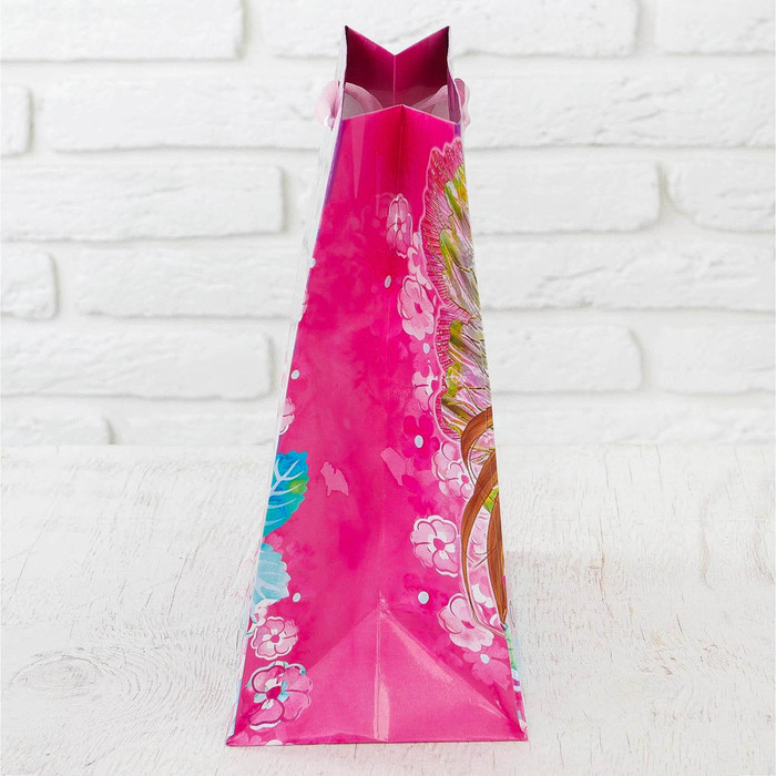 Пакет ламинированный "Поздравляю с днем рождения!", феи ВИНКС, 31 х 40 х 11 см