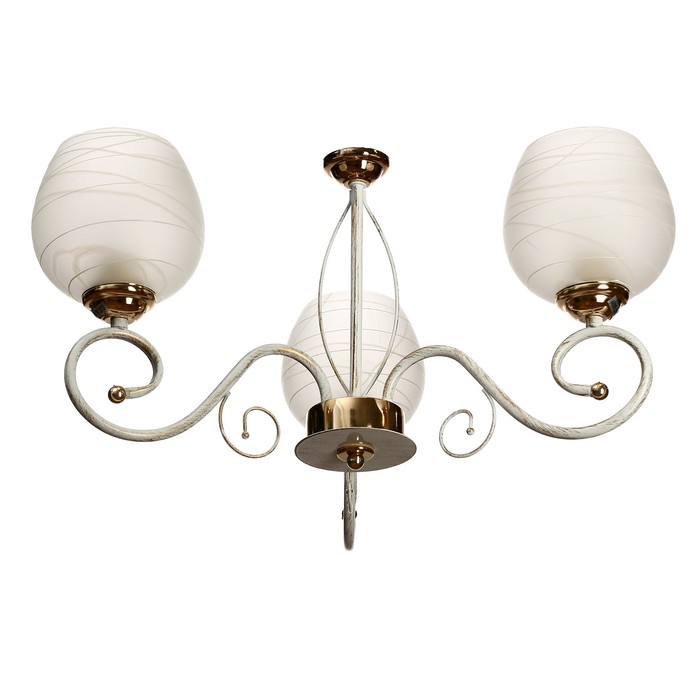 Люстра "Ванесса" 3xE27 60Вт золото-белый 50х50х54см.