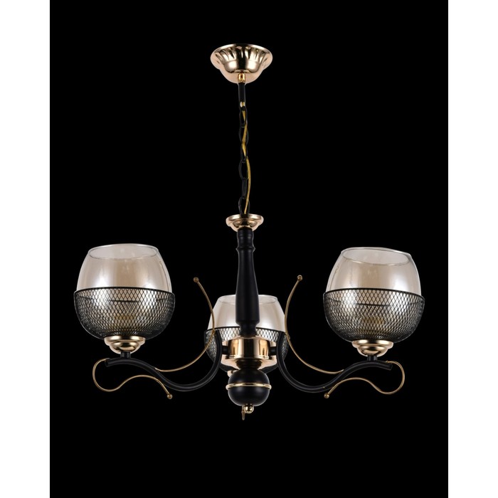 Люстра "Джоанна" 3xE27 60Вт золото-черный 50х50х54см.