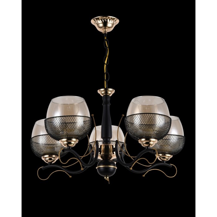 Люстра "Джоанна" 5xE27 60Вт золото-черный 52х52х54см.