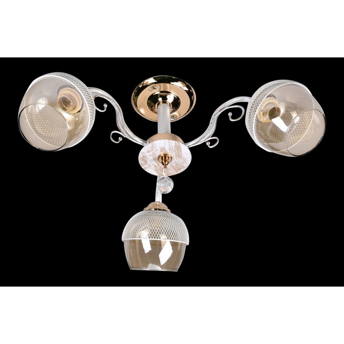 Люстра "Джоанна" 3xE27 60Вт золото-белый 60х60х26см.