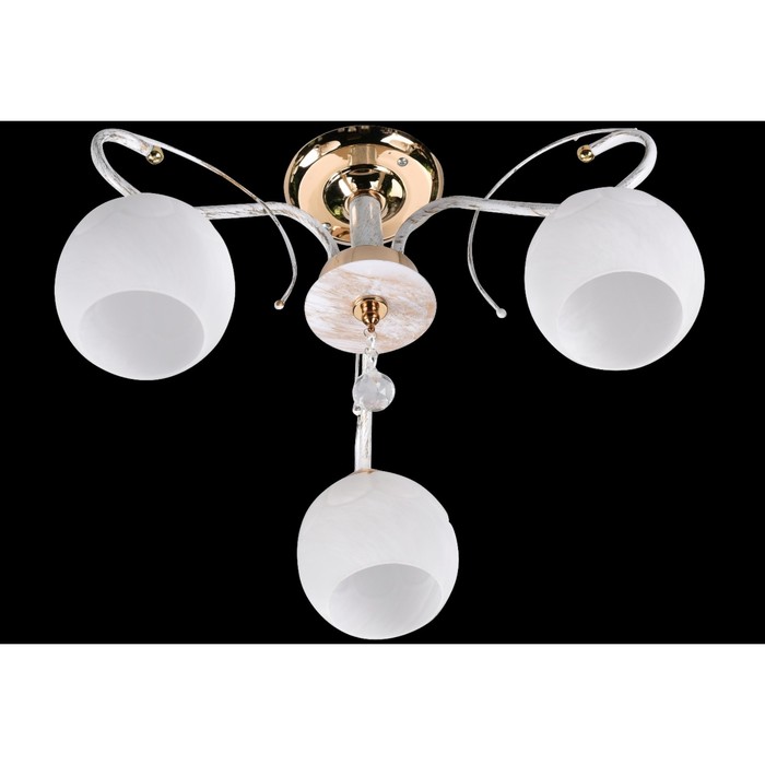 Люстра "Мишель" 3xE27 60Вт золото-белый 50х50х27см.