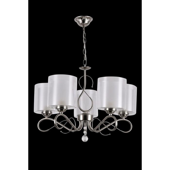 Люстра "Хелен" 5xE27 60Вт никель 54х54х38см.