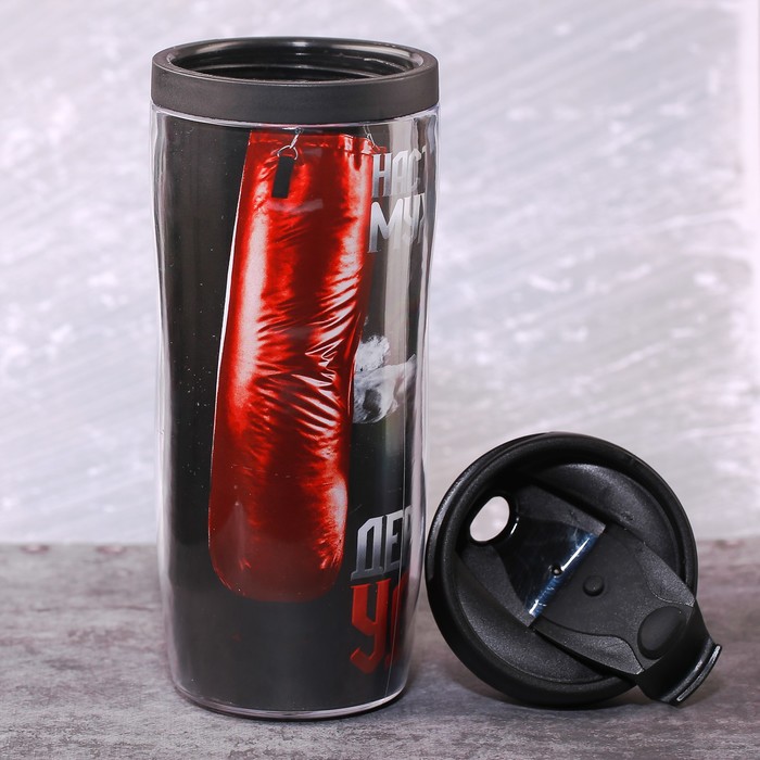 Термостакан "Настоящий мужчина держит удар", 350 мл