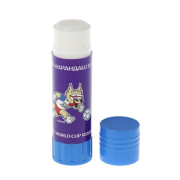 Клей карандаш 15 г «ЧМ по футболу 2018. Талисман», в картонном дисплее