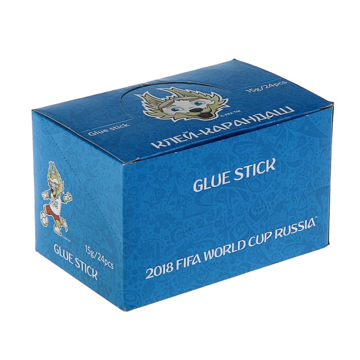 Клей карандаш 15 г «ЧМ по футболу 2018. Талисман», в картонном дисплее