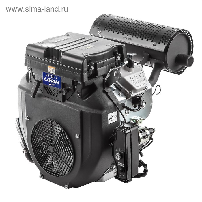 Двигатель LIFAN 2V78F-2А, бенз., 4Т., 24 л.с., 688 см3, d=25 мм