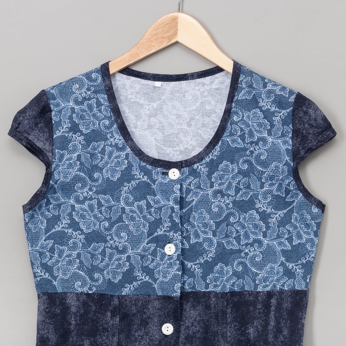 Халат женский на пуговицах ХК37 цвет МИКС, р-р 56