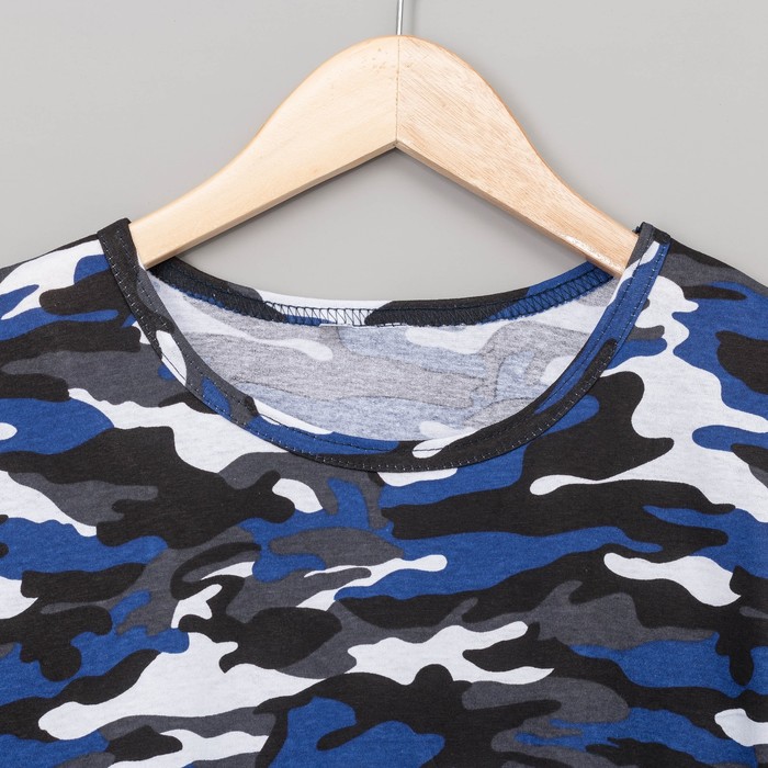 Футболка мужская ФК106 принт камуфляж цвет МИКС, р-р 48