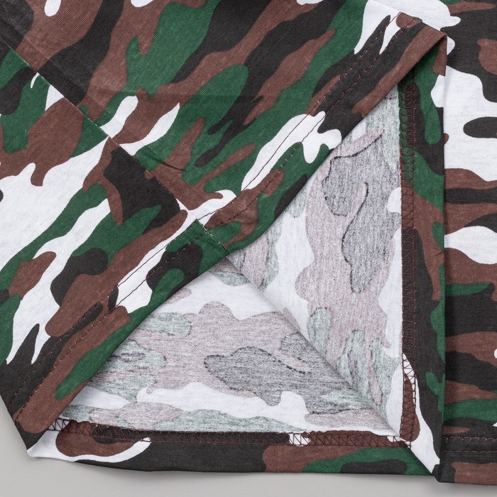 Футболка мужская ФК106 принт камуфляж цвет МИКС, р-р 50