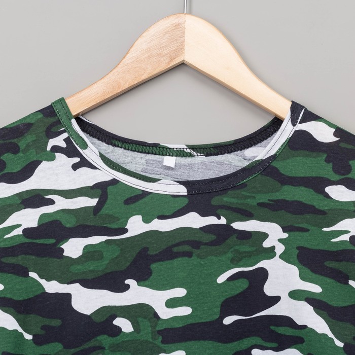 Футболка мужская ФК106 принт камуфляж цвет МИКС, р-р 50