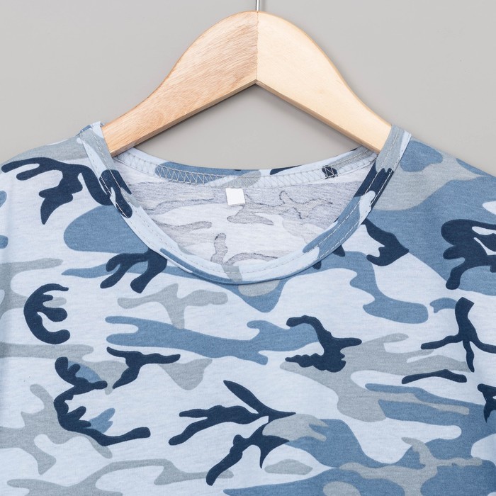 Футболка мужская ФК106 принт камуфляж цвет МИКС, р-р 50