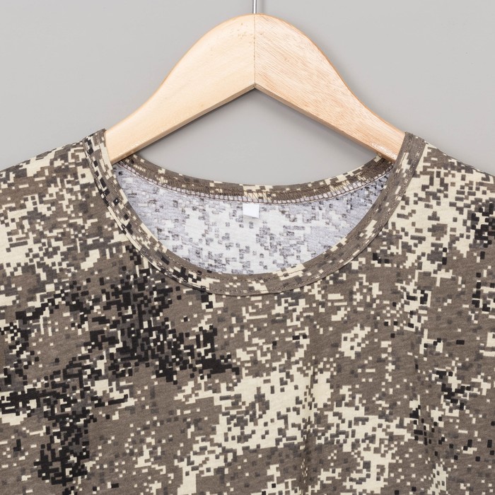 Футболка мужская ФК106 принт камуфляж цвет МИКС, р-р 50