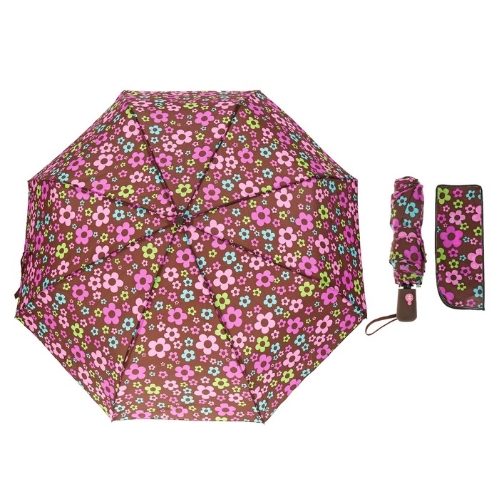 Зонт автоматический "Цветы мелкие" R=48см