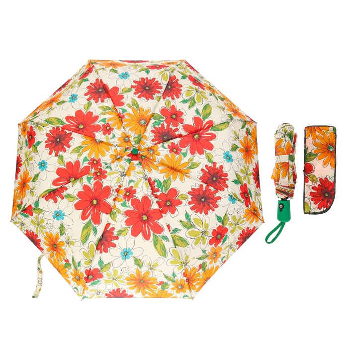 Зонт автоматический "Цветы средние" R=48см