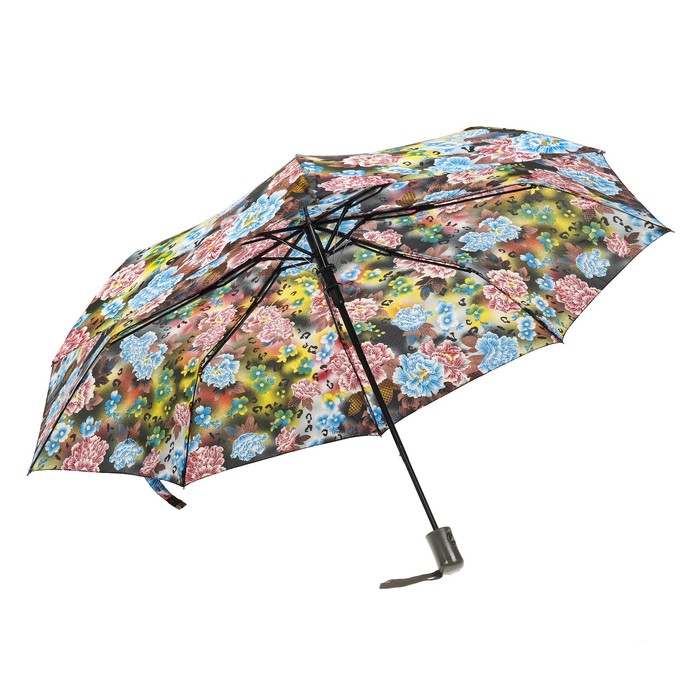 Зонт полуавтоматический "Цветы средние", R=50см