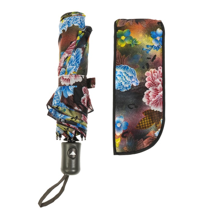 Зонт полуавтоматический "Цветы средние", R=50см