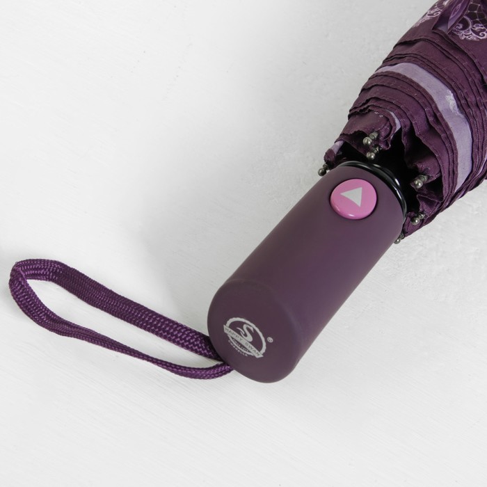 Зонт полуавтоматический "Кружево и бабочки", R=50см