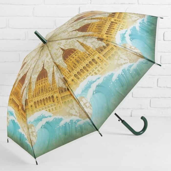 Зонт-трость "Город" №1, R=50см