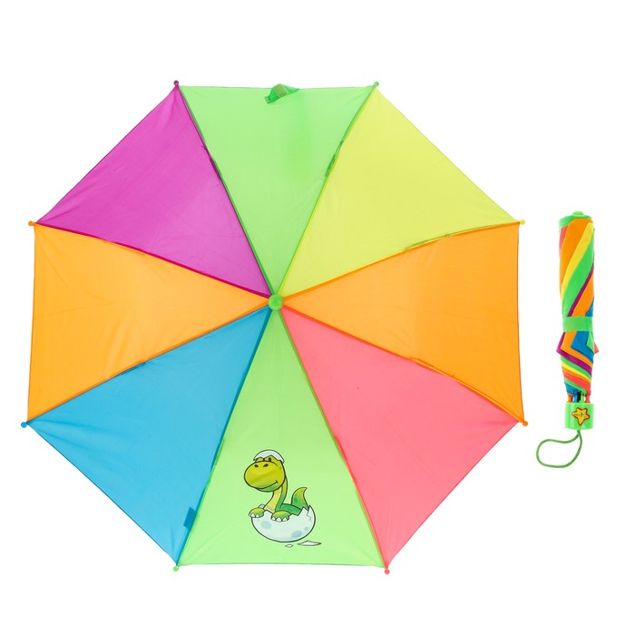 Зонт детский "Радуга", r=47см, цвет МИКС