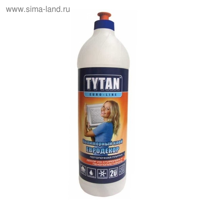 Клей Tytan Euro-Line 7013536, Евродекор, полимерный, 1 л клей для полистирола евродекор tytan euro line бесцветный 250мл