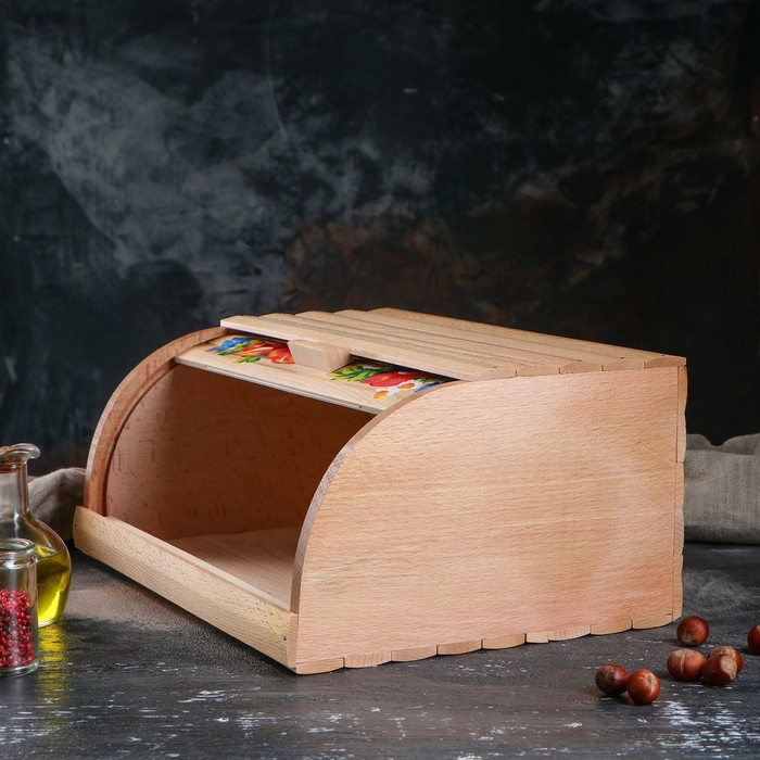 Хлебница расписная "Цветы", 37 см