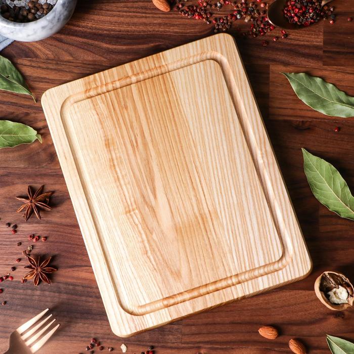 Тарелка менажная на 3 деления, массив ясеня, 25 х 20 см