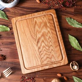 

Блюдо-доска для подачи и нарезки "Бир", 25 х 20 см, массив дуба
