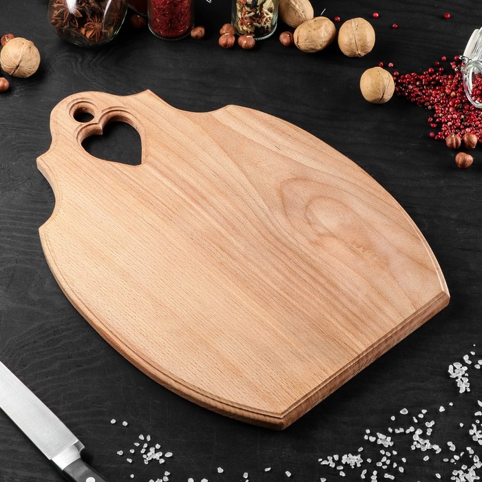 Доска разделочная "Боченок", массив бука, 30 х 40 см